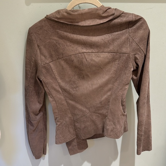 Zara suede feel tan zip up jacket EUC - Picture 4 of 4